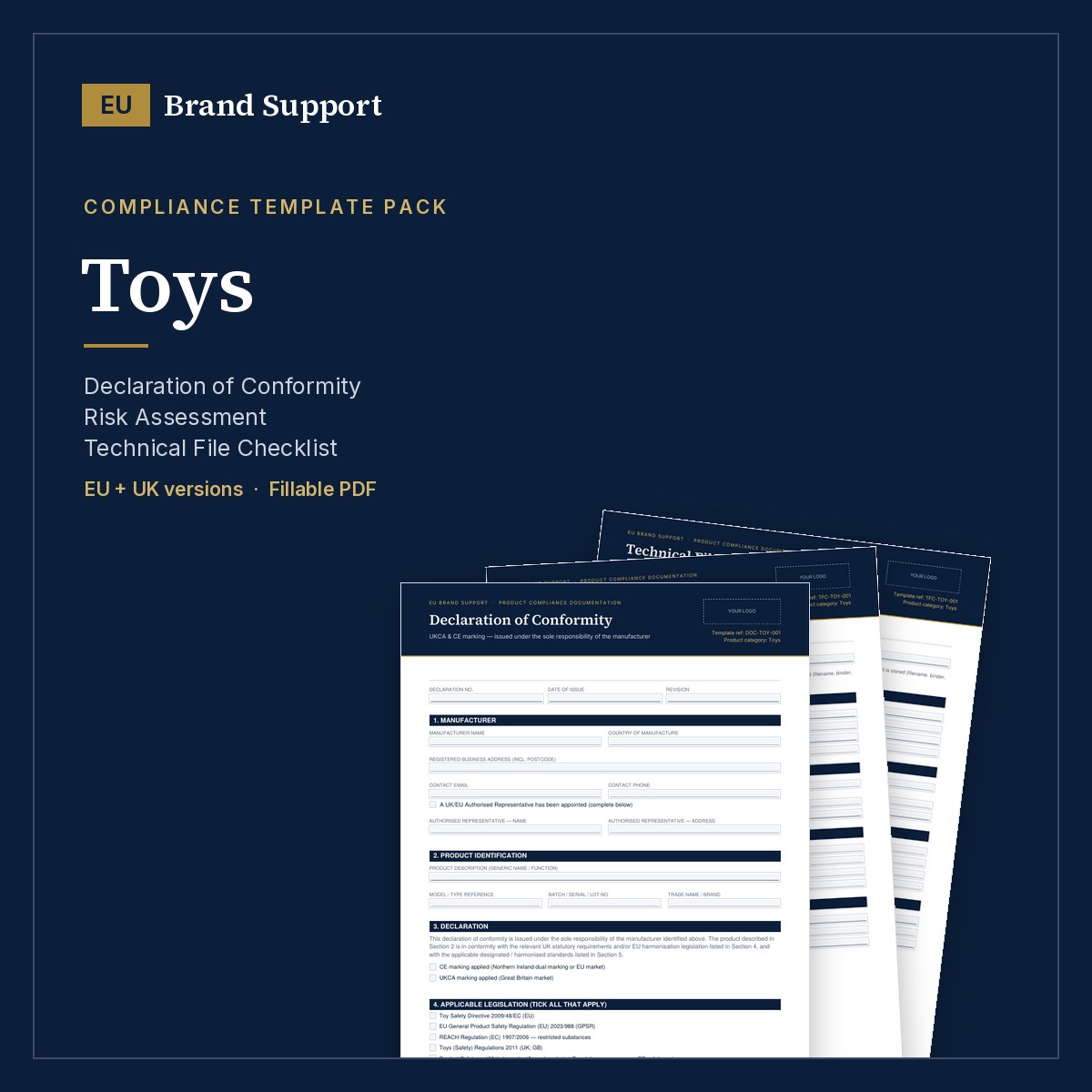 toys compliance template pack
