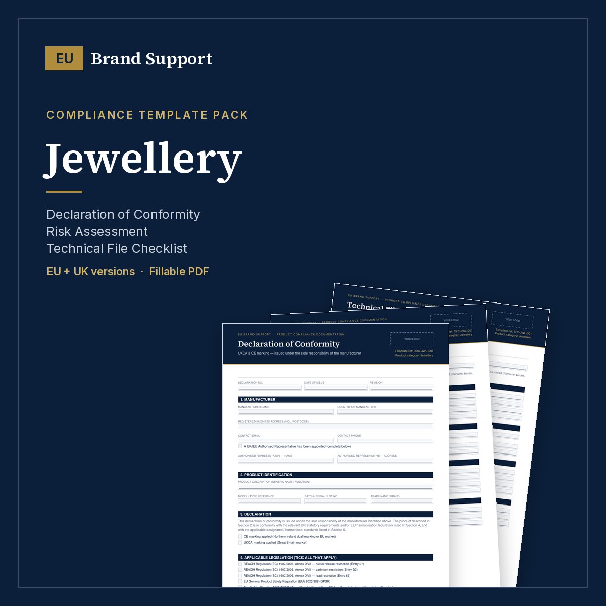 jewellery compliance template pack